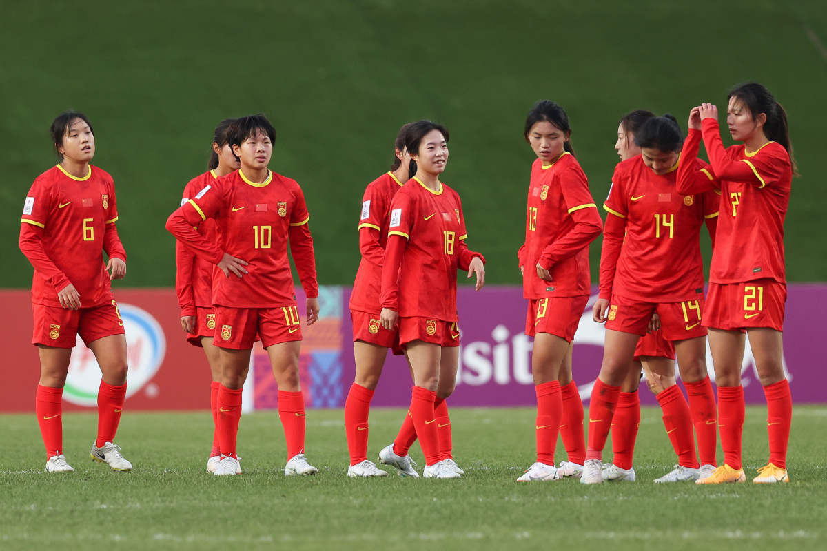 世界杯女足赛场上中国队大胜